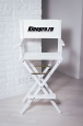 Кресло режиссера складное , белый цвет лака (стул режиссера высокий, ясень)