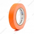 Клейкая лента тейп PRO-GAFF флуоресцентный оранжевый на тканевой основе 24мм х 22.86м