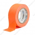 Клейкая лента тейп PRO-GAFF флуоресцентный, оранжевый на тканевой основе 48мм х 22.86м