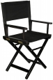Кресло режиссера складное (стул - низкий) массив ясеня, цвет черный лак 
